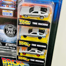 2021 Jada Nano Hollywood Rides Back To The Future Volver Al Futuro 3 Pack Set de 3 - BTTF Time Machine, BTTF 2 Time Machine, BBTF 3 Time Machine