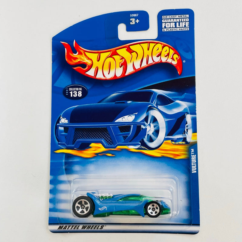 2001 Hot Wheels Vulture 138 azul metálico 5SP