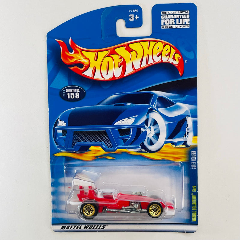 2000 Hot Wheels Virtual Collection Super Modified 158 rojo LW base ZAMAC