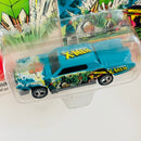 2002 Johnny Lightning Marvel X-Men Custom Lincoln Continental turquesa con Tarjeta de Comic