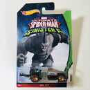 2016 Hot Wheels Ultimate Spider-Man vs The Sinister 6 Rhino Repo Duty celeste 5SP