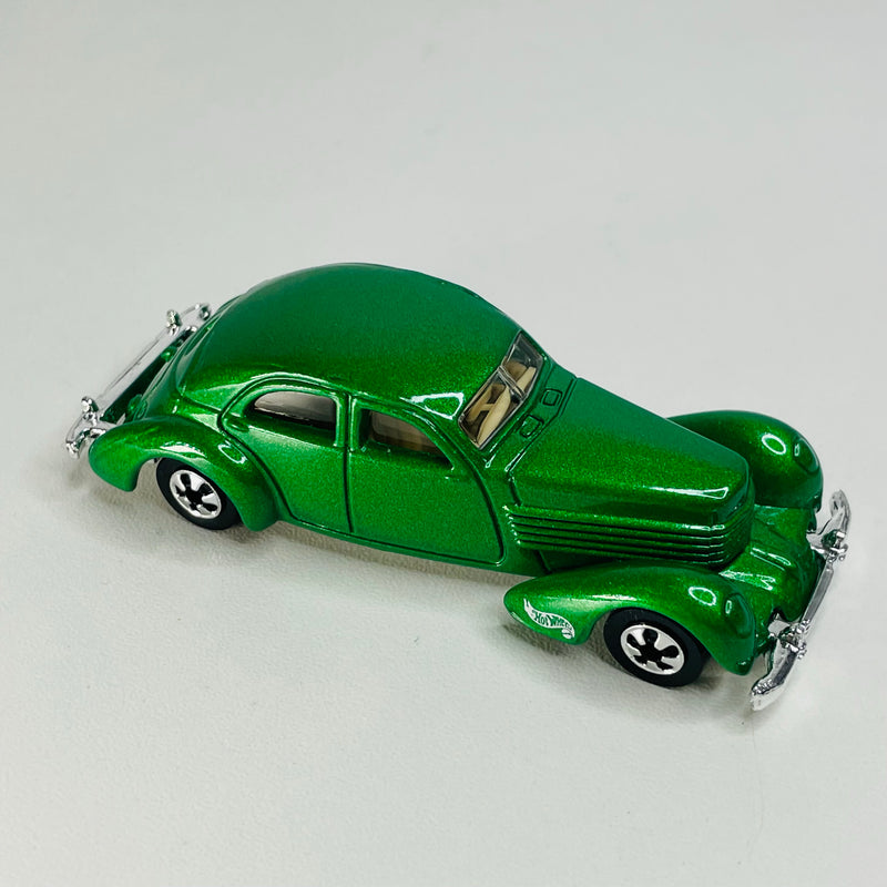 2000 Hot Wheels Virtual Collection 1936 Cord verde metálico BW - Loose