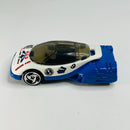 1997 Hot Wheels Spy Print Series Alien blanco 3SP base ZAMAC - Loose