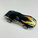 2001 Hot Wheels Corvette Stingray 135 negro 5SP base ZAMAC - Loose
