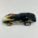 2001 Hot Wheels Corvette Stingray 135 negro 5SP base ZAMAC - Loose