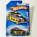 2009 Hot Wheels HW City Works Cockney Cab II negro con dorado OH5