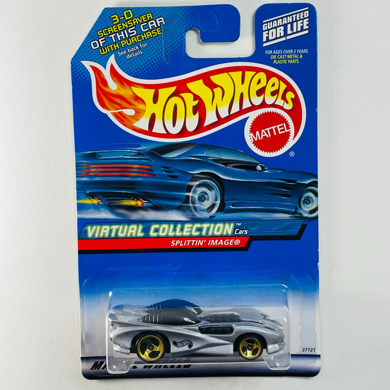 2000 Hot Wheels Virtual Collection Splittin Image plata metálico 3SP