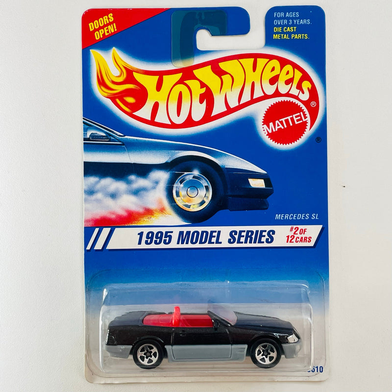 1995 Hot Wheels Model Series Mercedes Benz SL negro metálico 5SP