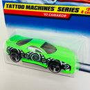 1998 Hot Wheels Tattoo Machines Series 93 Camaro verde fluorescente 3SP