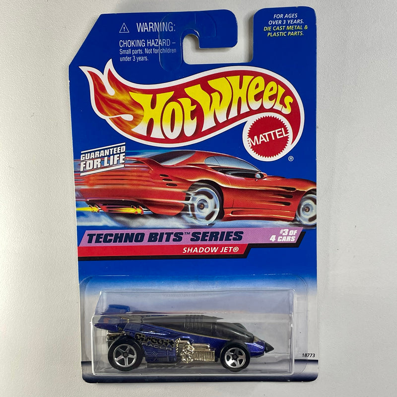 1998 Hot Wheels Techno Bits Series Shadow Jet morado metálico 5SP