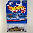 1998 Hot Wheels First Editions 65 Impala Lowrider morado metálico LW variante Tarjeta Auto Azul