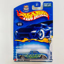 2003 Hot Wheels First Editions Steel Flame 014 azul metálico PR5