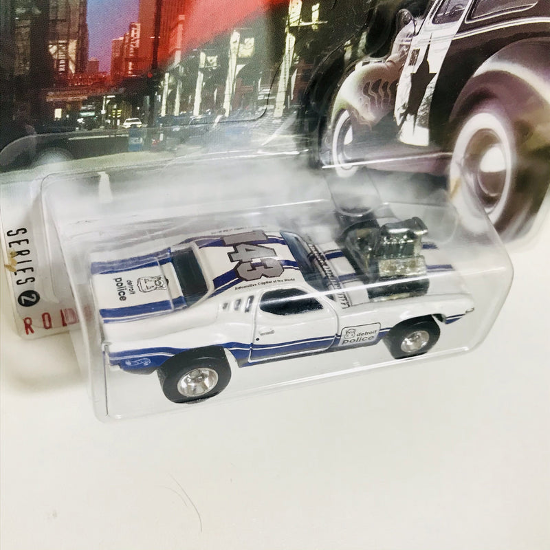 2000 Hot Wheels Cop Rods Detroit Police Rodger Dodger Exclusivo KB Toys blanco Llantas de Goma RR