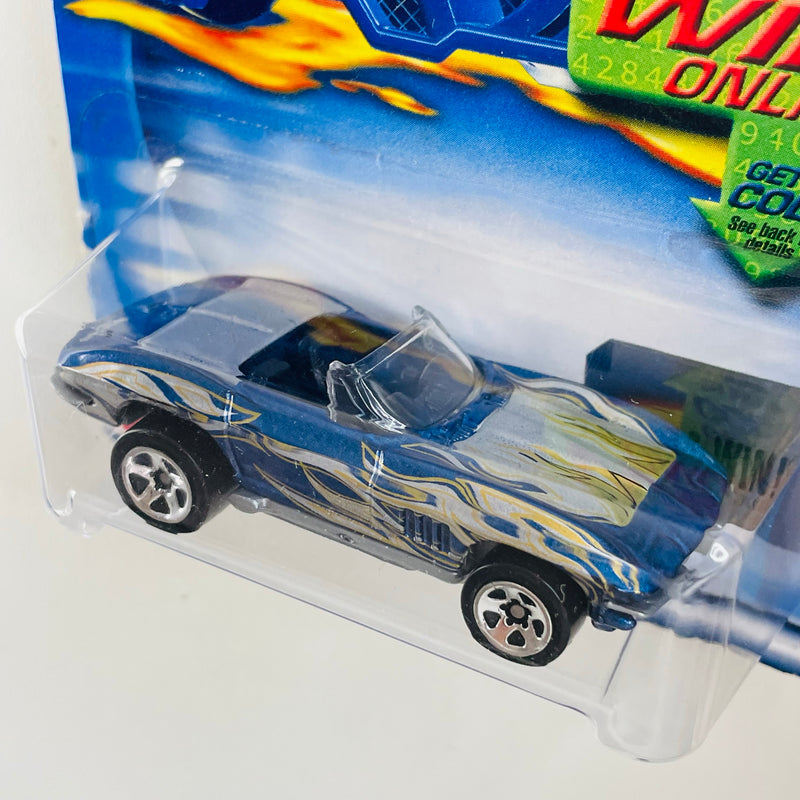 2002 Hot Wheels Corvette Series 65 Corvette 067 azul metálico 5SP