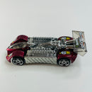 2002 Hot Wheels Grave Rave Krazy 8s 100 rojo PR5 base ZAMAC - Loose
