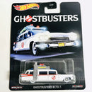2020 Hot Wheels Entertainment Ghostbusters Los Cazafantasmas Ecto-1 blanco Llantas de Goma RR base ZAMAC