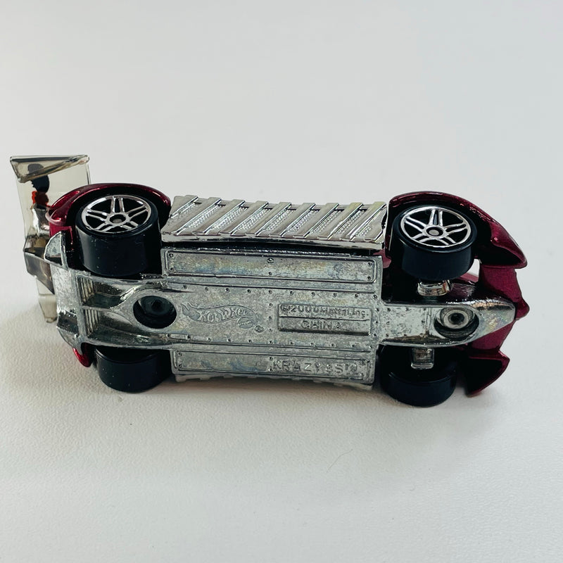 2002 Hot Wheels Grave Rave Krazy 8s 100 rojo PR5 base ZAMAC - Loose