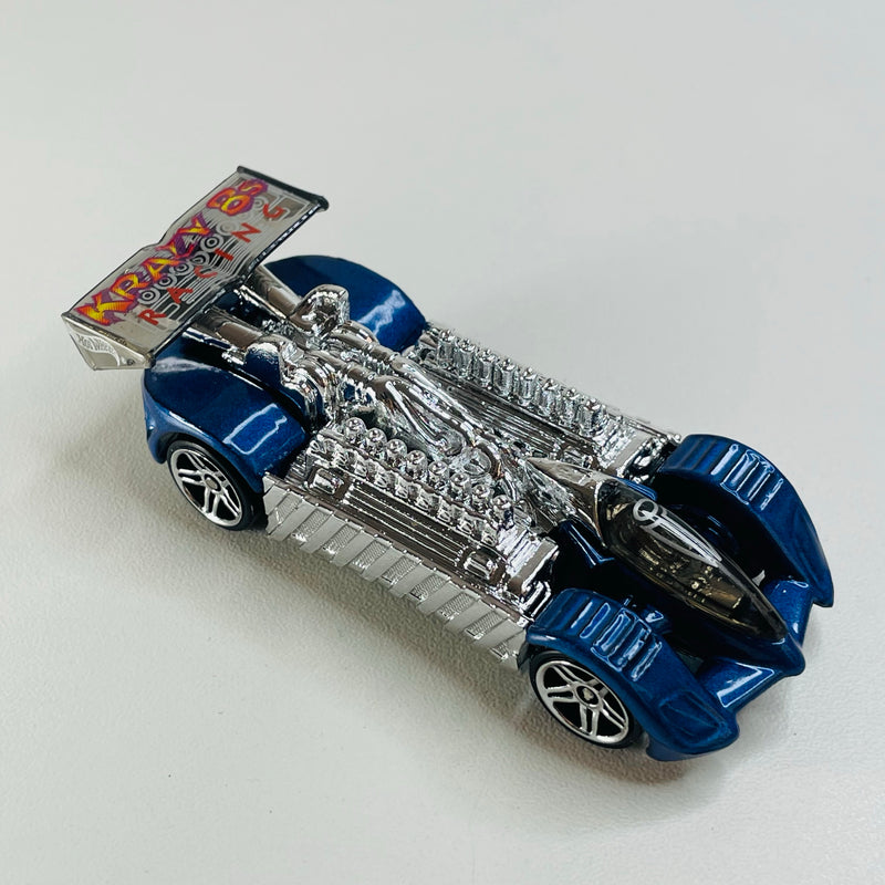 2001 Hot Wheels First Editions Krazy 8s 019 azul metálico PR5 base ZAMAC - Loose