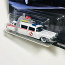 2020 Hot Wheels Entertainment Ghostbusters Los Cazafantasmas Ecto-1 blanco Llantas de Goma RR base ZAMAC