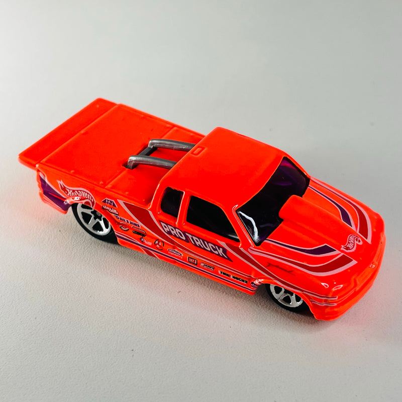 2000 Hot Wheels First Editions Chevy Pro Stock Truck naranja neón 5SP - Loose