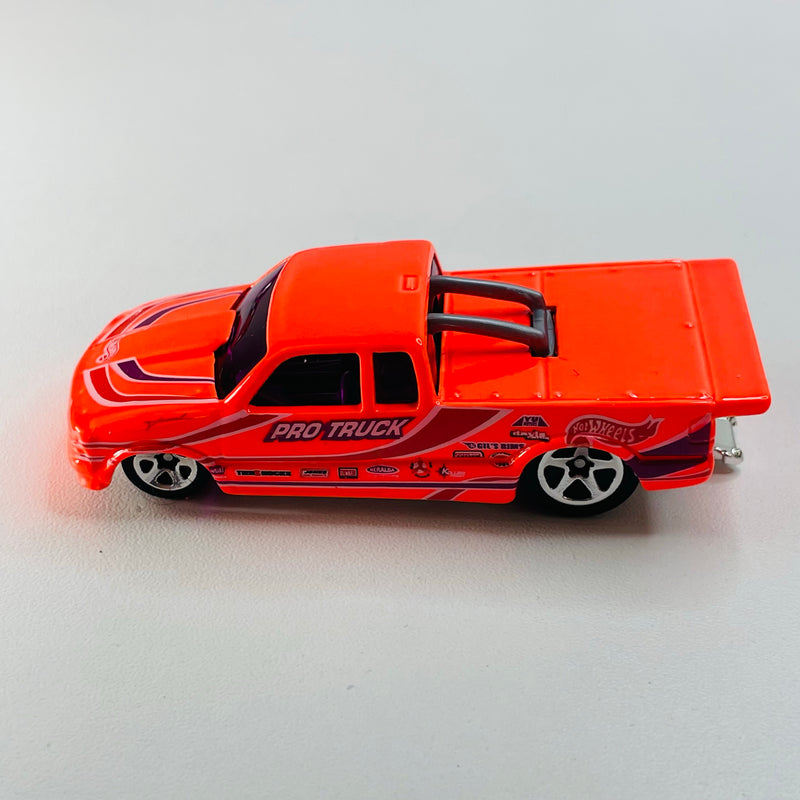 2000 Hot Wheels First Editions Chevy Pro Stock Truck naranja neón 5SP - Loose