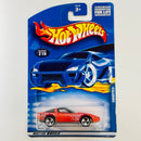 2001 Hot Wheels 80s Corvette 219 naranja 3SP base ZAMAC