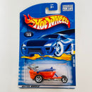 2001 Hot Wheels Hot Seat 140 naranja 5SP base ZAMAC