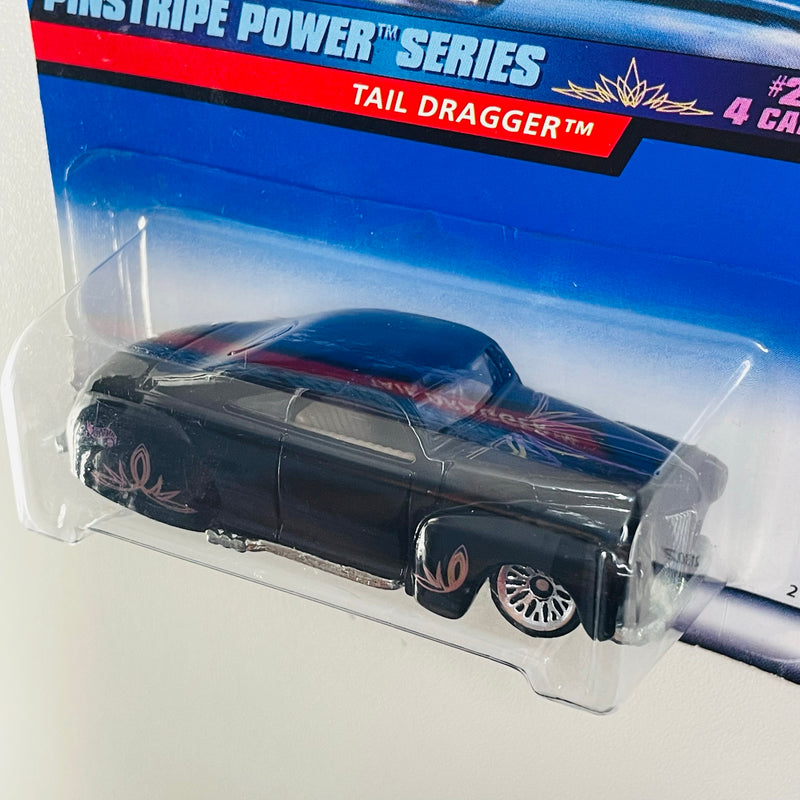 1999 Hot Wheels Pinstripe Power Series Tail Dragger 41 Ford Coupe negro LW base ZAMAC