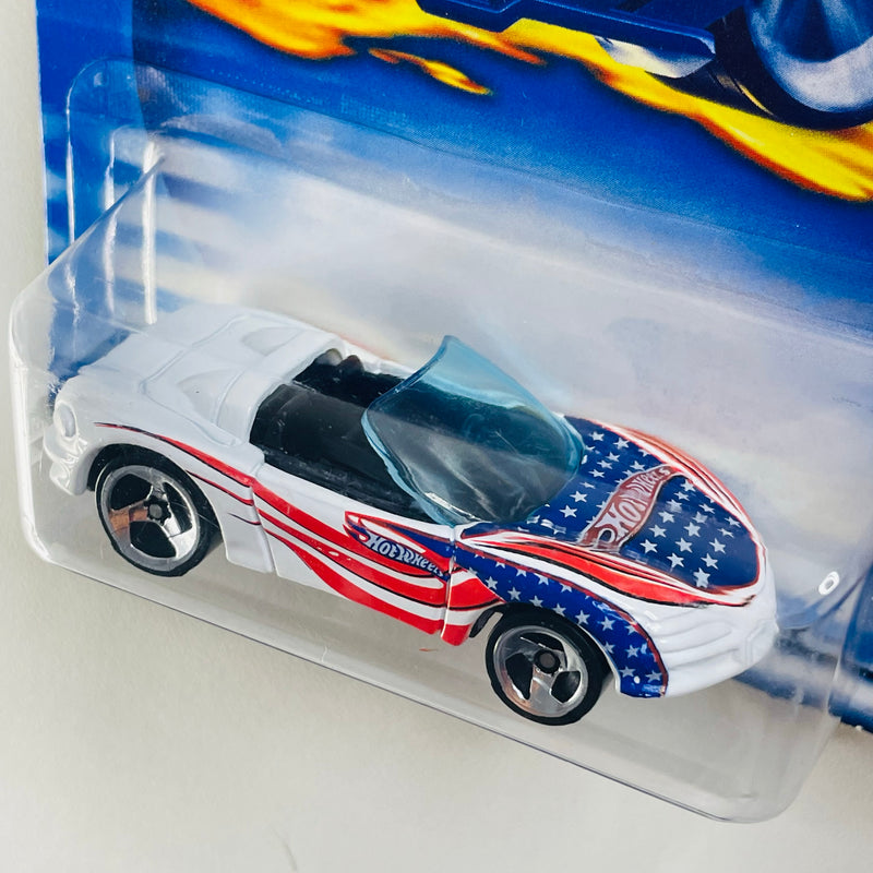 2002 Hot Wheels Corvette Stingray III 187 blanco 3SP