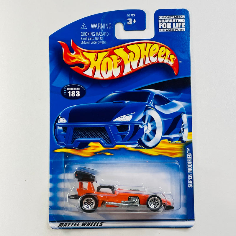 2001 Hot Wheels Super Modified 183 naranja LW base ZAMAC