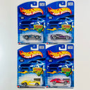 2002 Hot Wheels Corvette Series Colección Set de 4 - 65 Corvette, 97 Corvette, 58 Corvette, 63 Corvette