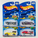 2002 Hot Wheels Corvette Series Colección Set de 4 - 65 Corvette, 97 Corvette, 58 Corvette, 63 Corvette
