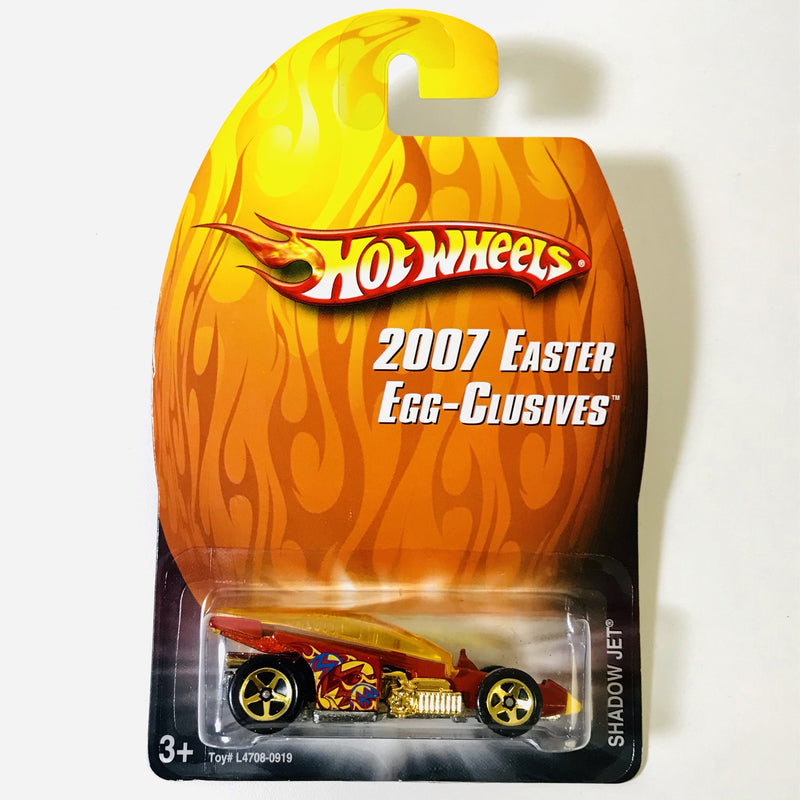 2007 Hot Wheels Easter Egg-Clusives Shadow Jet naranja 5SP base ZAMAC