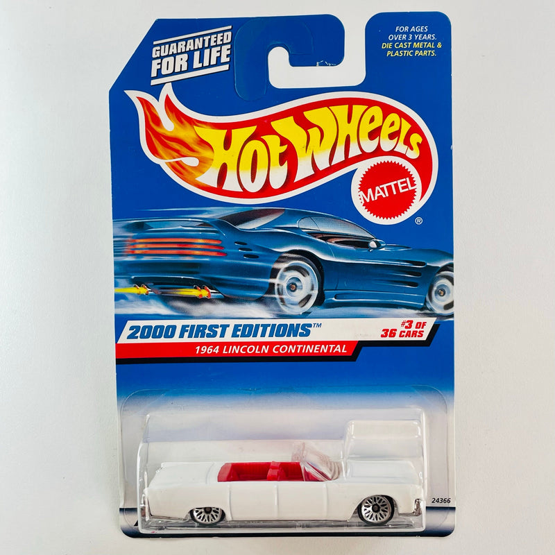 2000 Hot Wheels Firsst Editions 1964 Lincoln Continental blanco LW