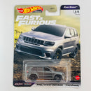 2021 Hot Wheels Premium Fast & Furious Fast Stars Jeep Grand Cherokee Trackhawk gris metálico Llantas de Goma