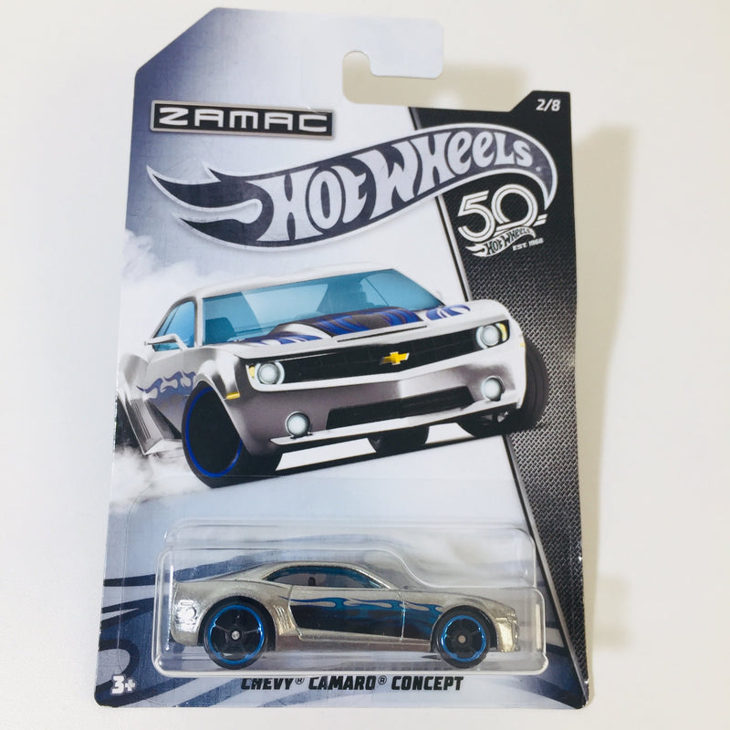 2018 Hot Wheels 50 Aniversario Zamac Flames Chevy Camaro Concept ZAMAC OH5