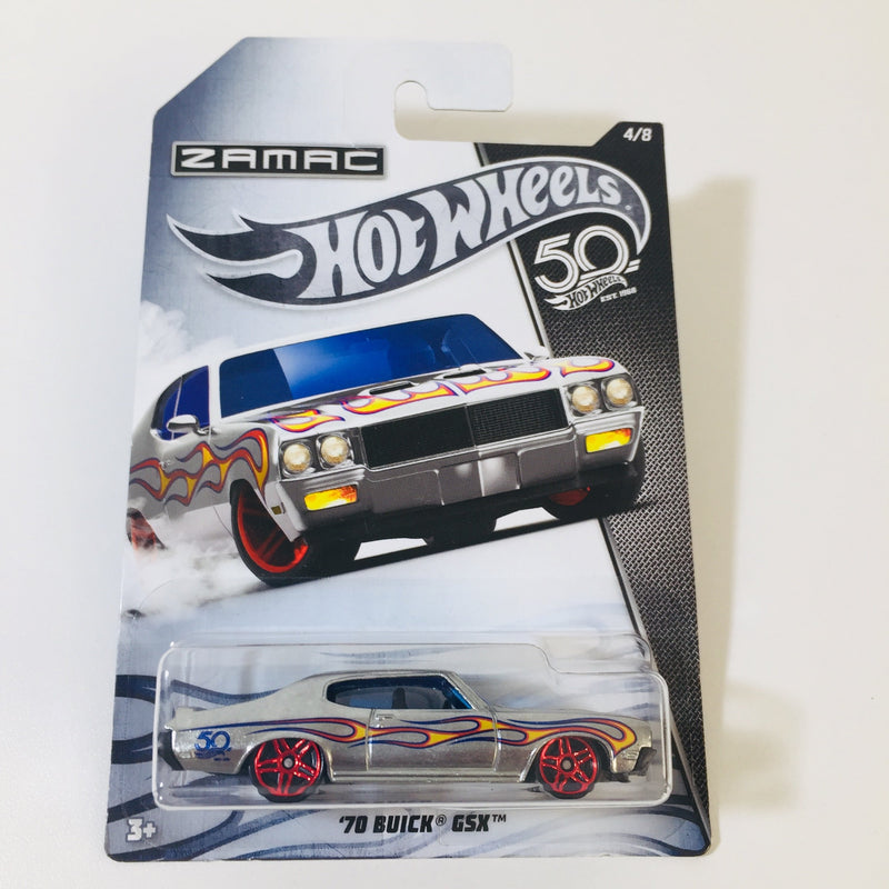 2018 Hot Wheels 50 Aniversario Zamac Flames 70 Buick GSX ZAMAC PR5