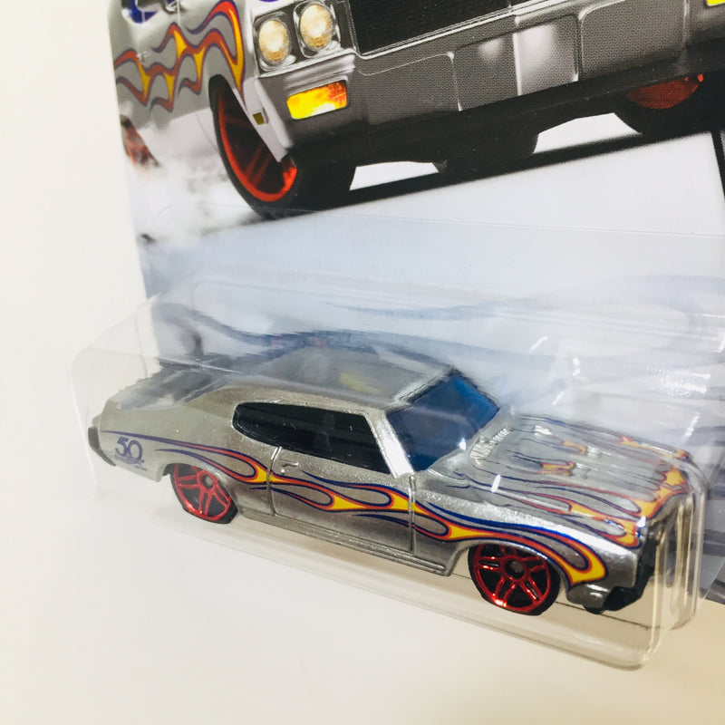 2018 Hot Wheels 50 Aniversario Zamac Flames 70 Buick GSX ZAMAC PR5