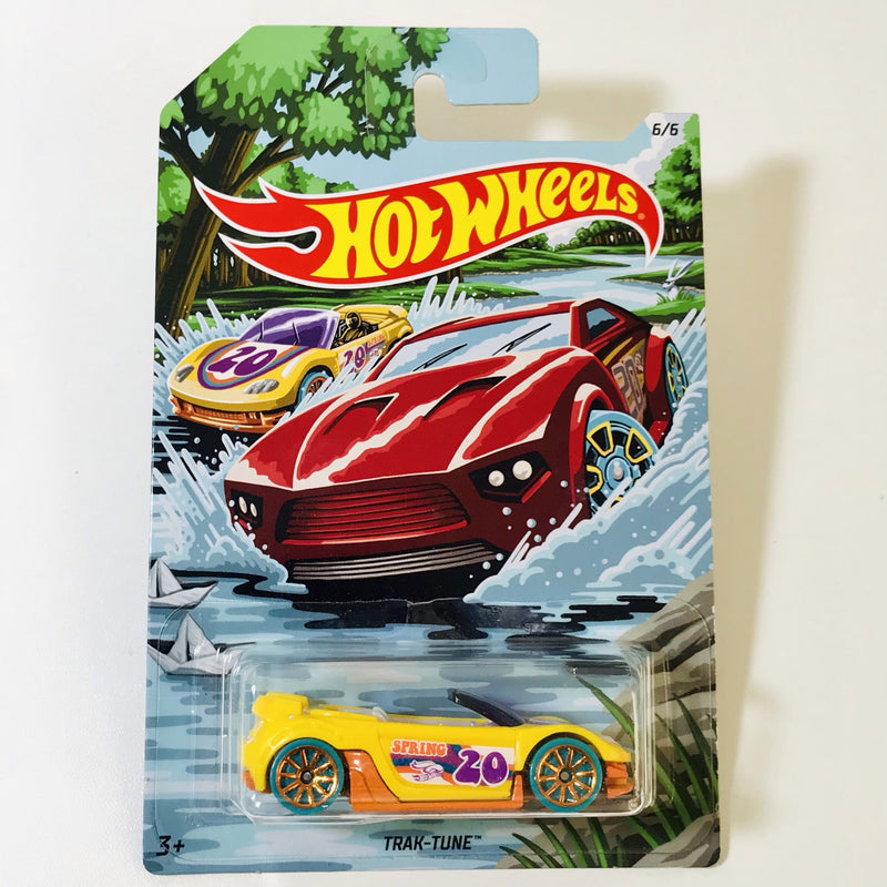 2020 Hot Wheels Spring Series Trak-Tune amarillo 10SP