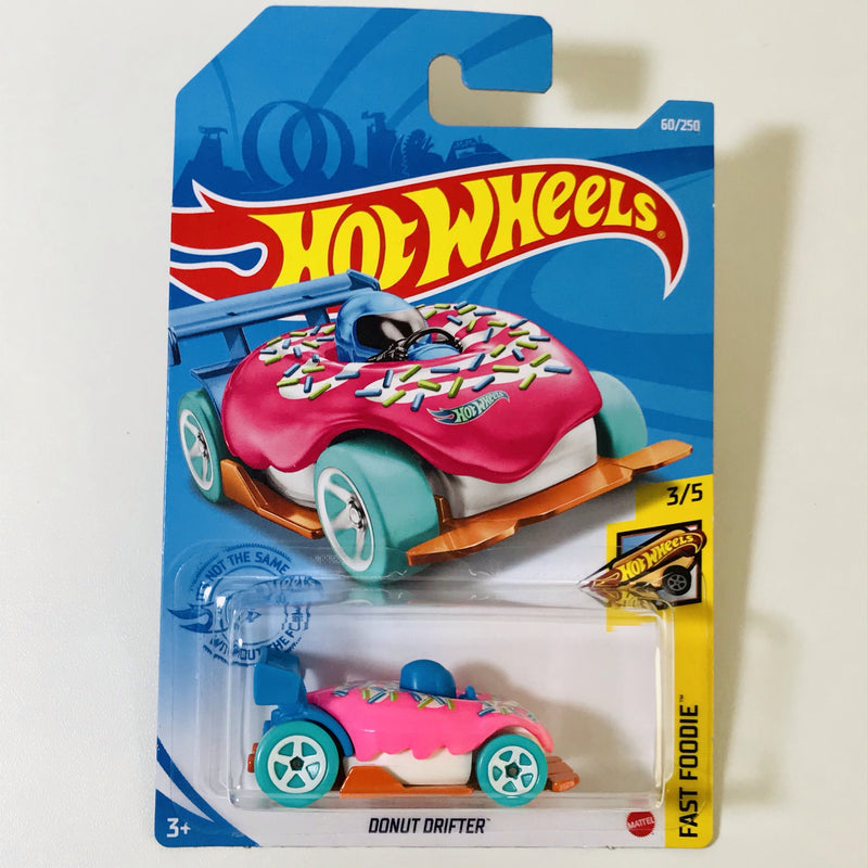 2021 Hot Wheels Fast Foodie Donut Drifter rosado 5SP