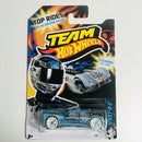 2012 Hot Wheels Team Top Rides Blue Driver What-4-2 celeste PR5 base ZAMAC con Stickers