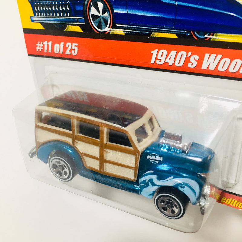 2005 Hot Wheels Classics Series 1 1940's Woodie Ford turquesa spectraflame 5SP base ZAMAC