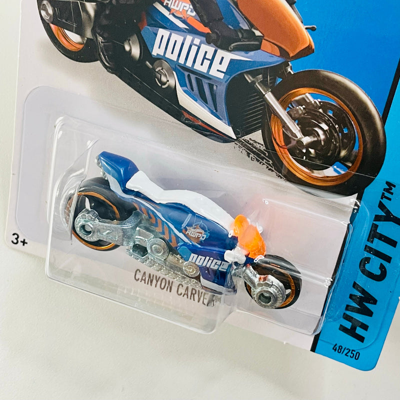 2015 Hot Wheels HW City Canyon Carver azul MC3 base ZAMAC