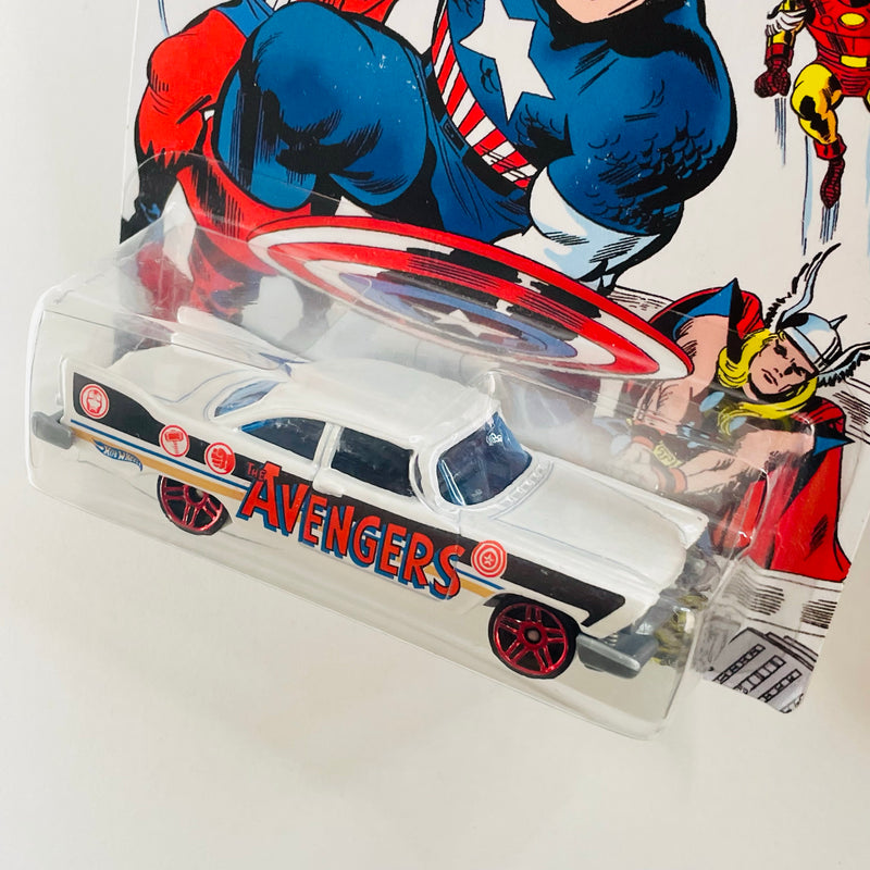 2016 Hot Wheels Captain America 75th Anniversary 57 Plymouth Fury blanco PR5