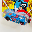 2016 Hot Wheels Captain America 75th Anniversary Sir Ominous azul metálico OH5