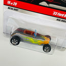 2009 Hot Wheels Larry's Garage 33 Ford Roadster negro con plata metálico Llantas de Goma RR