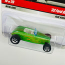 2009 Hot Wheels Larry's Garage 33 Ford Roadster verde metálico Llantas de Goma RR