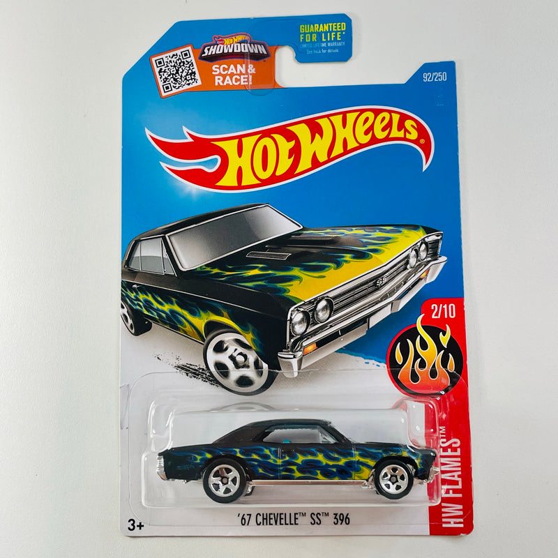 2016 Hot Wheels HW Flames 67 Chevelle SS 396 negro 5SP