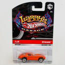 2009 Hot Wheels Larry's Garage 63 Corvette Chevrolet naranja metálico Llantas de Goma RR base ZAMAC