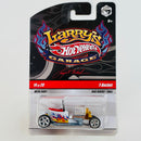 2009 Hot Wheels Larry's Garage 1923 Ford T-Bucket blanco metálico Llantas de Goma RR base ZAMAC